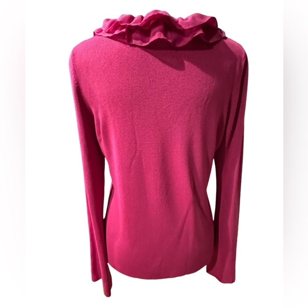 Oscar de la Renta ruffle tops size L - Picture 7 of 10